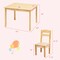 Kids 5 Pieces Table and Chair Set Wooden Children Activity Playroom Furniture Gift